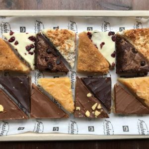 Selection of Traybakes. Coffee, food, events at 16 Hales Street, Baxter Baristas Coventry